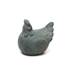 Kura betonowa dekoracja Vintage 10cm Grafit